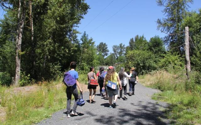 Students on a Nature Walk 