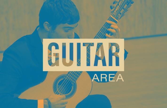 Guitar student in recital