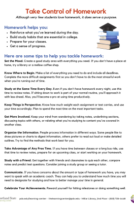 Thumbnail of Take Control of Homework handout